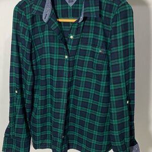 Tommy Hilfiger Green Plaid Button Down Shirt